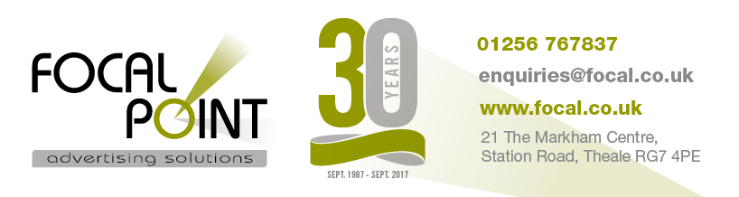 FOCAL POINT 30 years signature celebrating 30 years of business